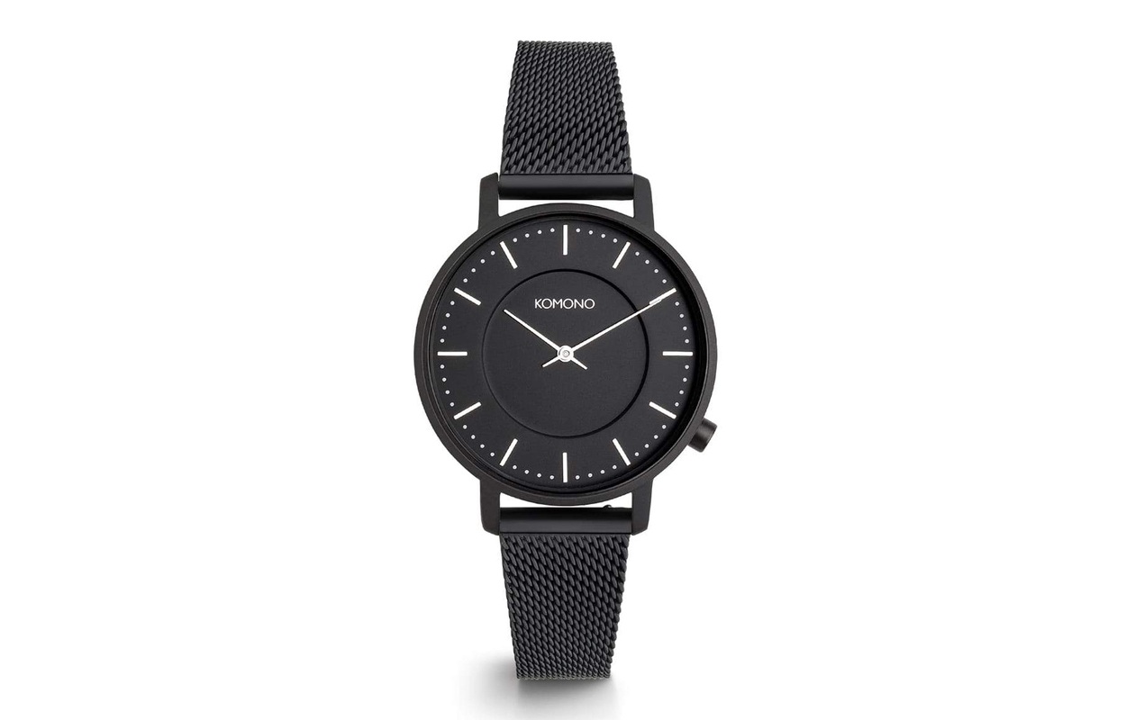 Komono Harlow Mesh dames horloge zwart 36mm