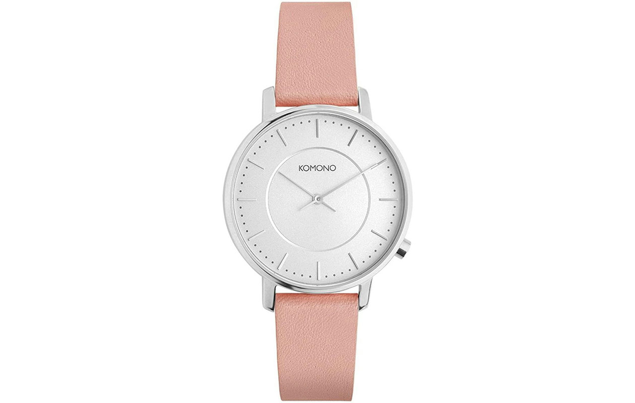 Komono Harlow Misty Rose horloge dames zilver/roze 36mm