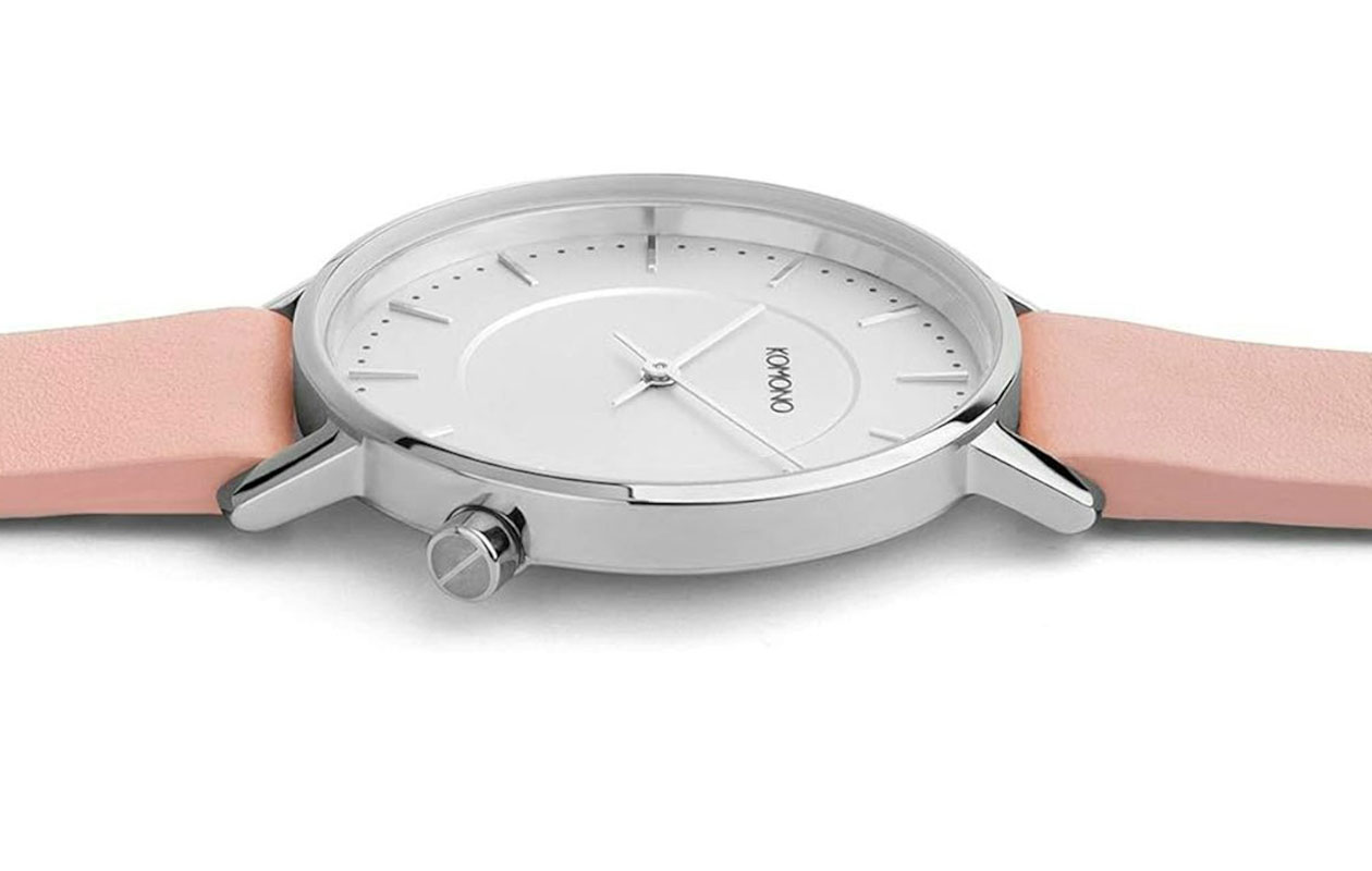 Komono Harlow Misty Rose horloge dames zilver/roze 36mm
