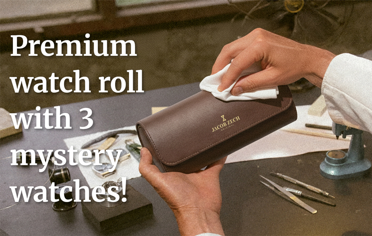 MYSTERY BOX - 3 horloges met watch roll – Jacob Zech t.w.v. €2000