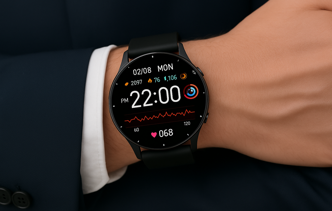 Parya Official Dark Black Smartwatch