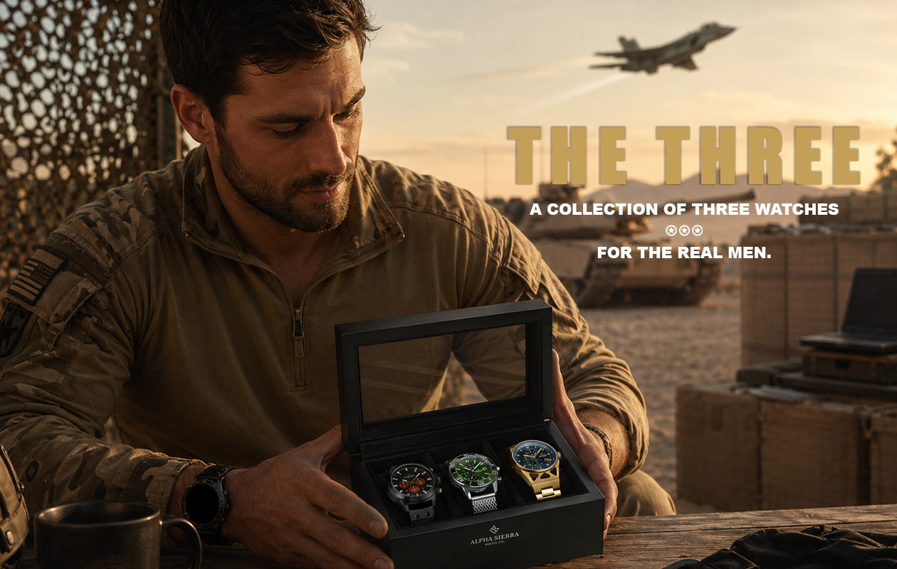 The Three limited collection box Alpha Sierra horloges