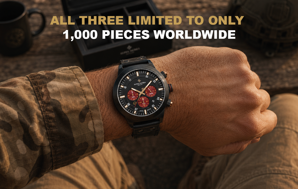 The Three limited collection box Alpha Sierra horloges
