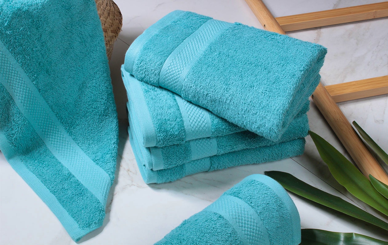 6-pack handdoek hotel collectie - 50x100 - blauw