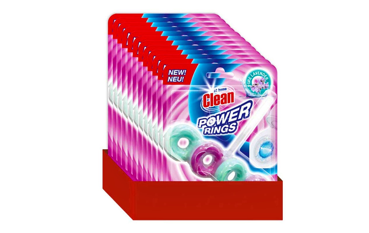 At Home Clean Toiletblok Power Rings Lavendel (12 stuks)
