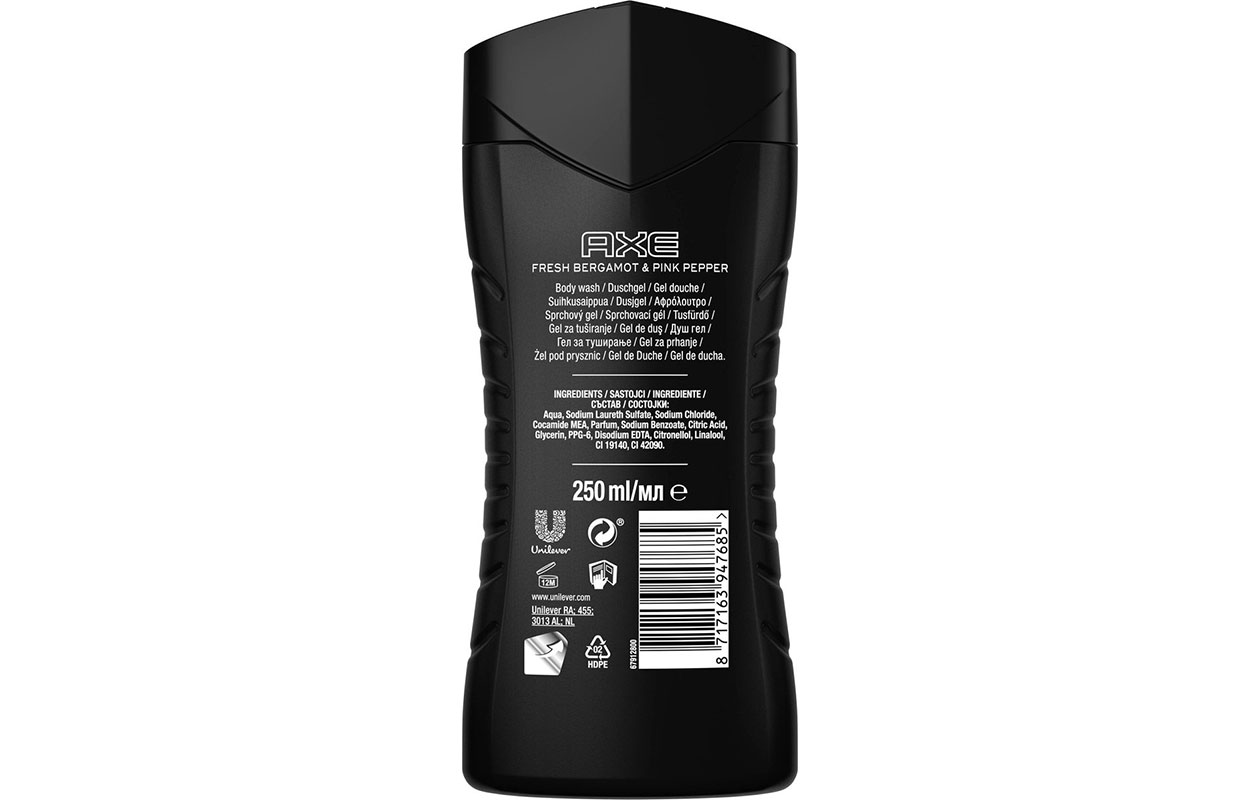 Axe Douchegel Fresh Bergamot (6 x 250ml)