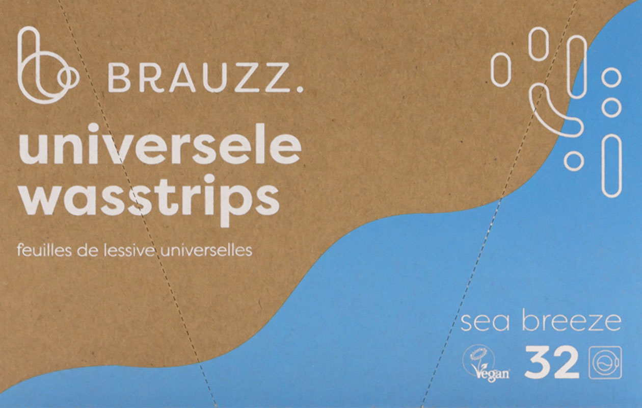 Feuilles de lessive BRAUZZ Brise marine – 2 x 32 lavages
