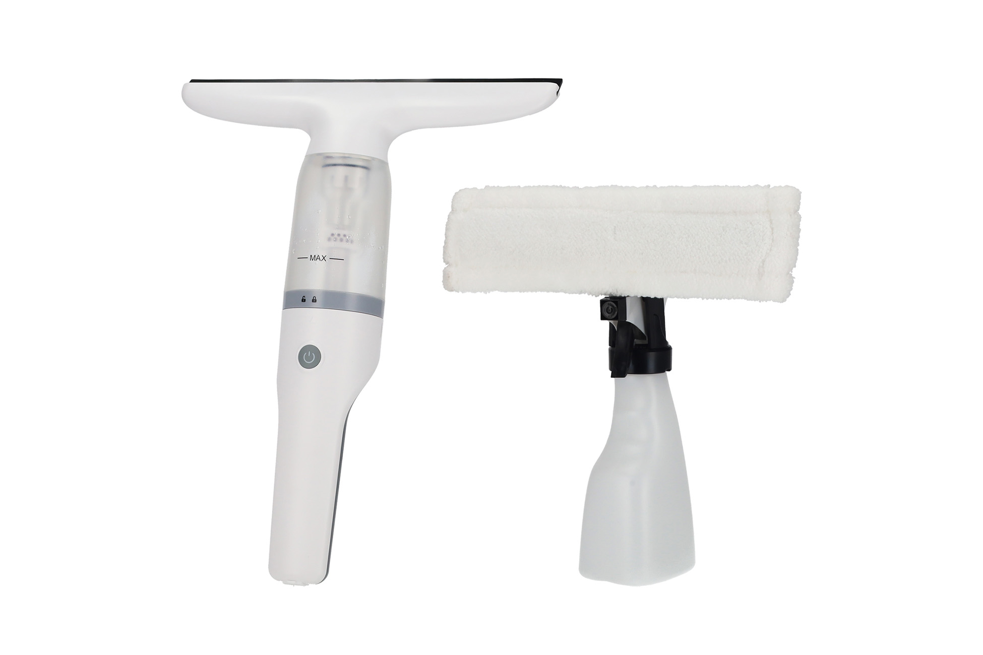 BREND elektrische raamwisser met zuigsysteem en sprayfles