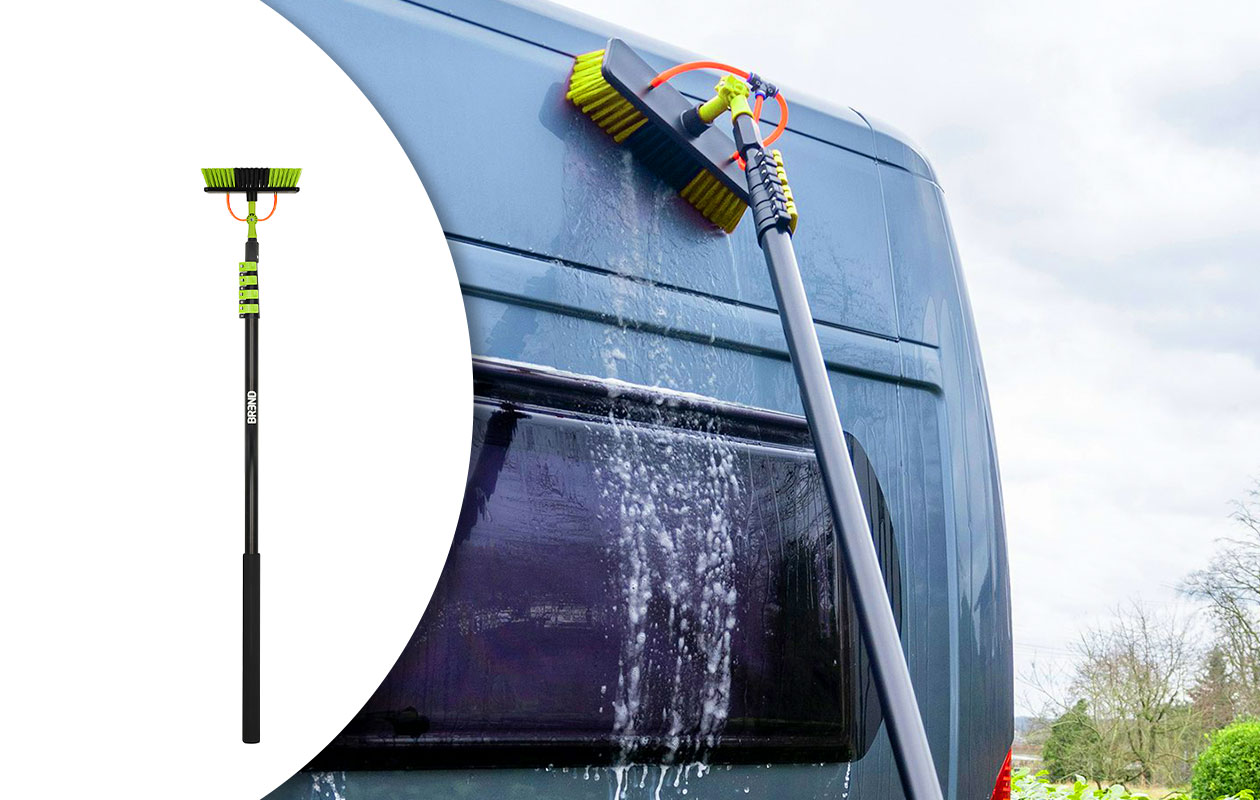 BREND BR-2237 Telescopische Wasborstel tot 7 Meter – Uitschuifbare Waterborstel XXL