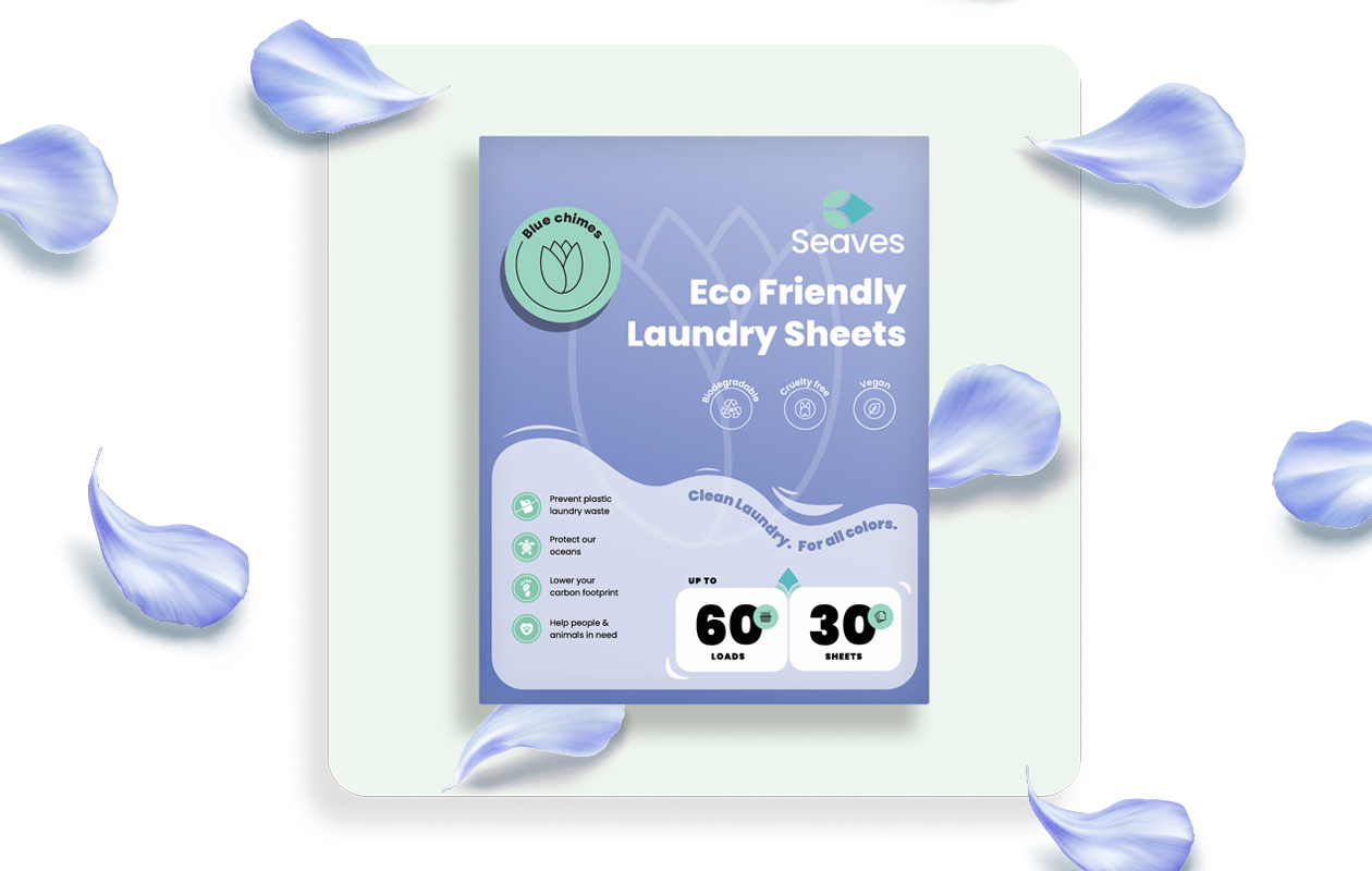 Eco-vriendelijke seaves wasstrips - blue chimes (5-Pack)