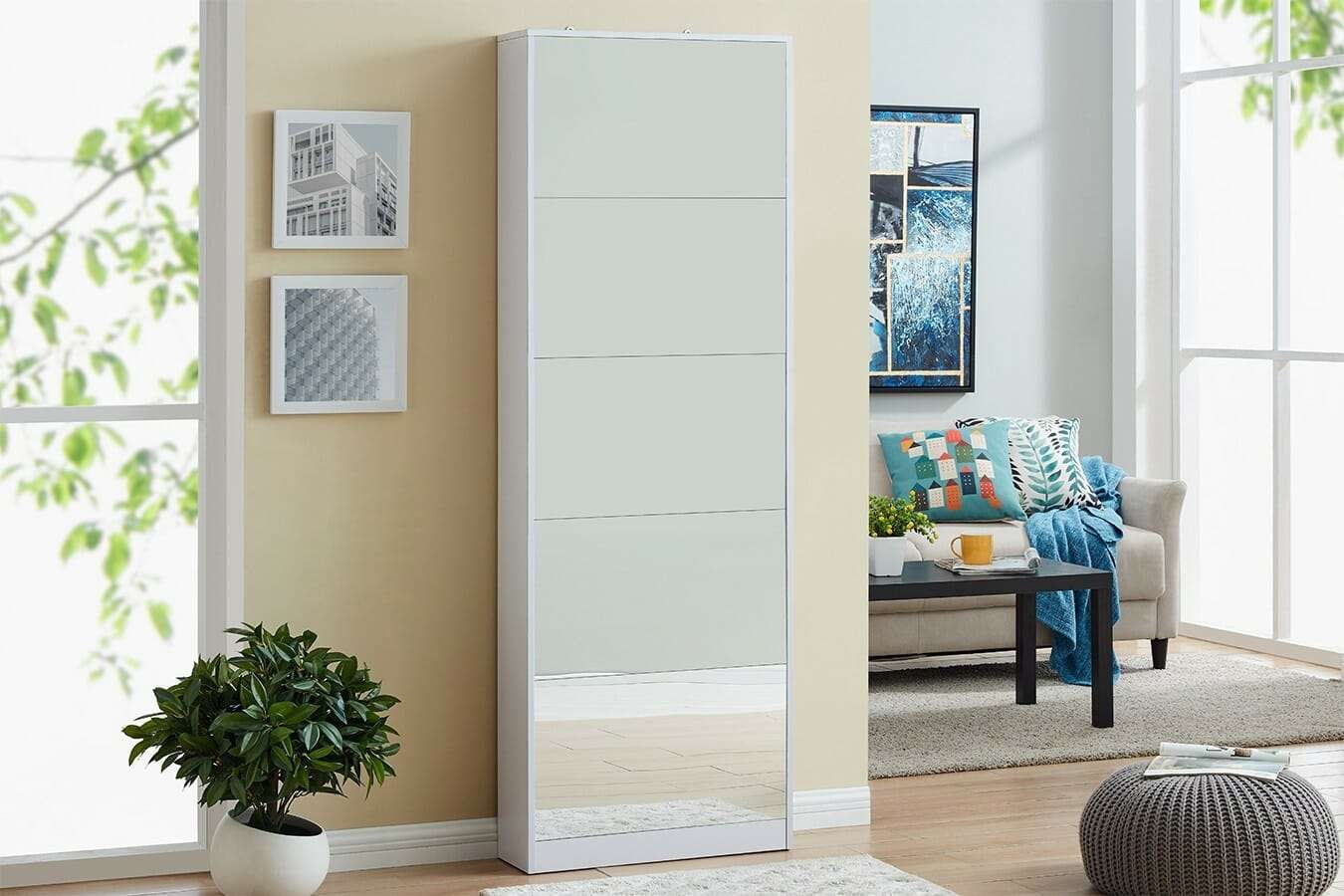 Feel Furniture - Schoenenkast met spiegel 