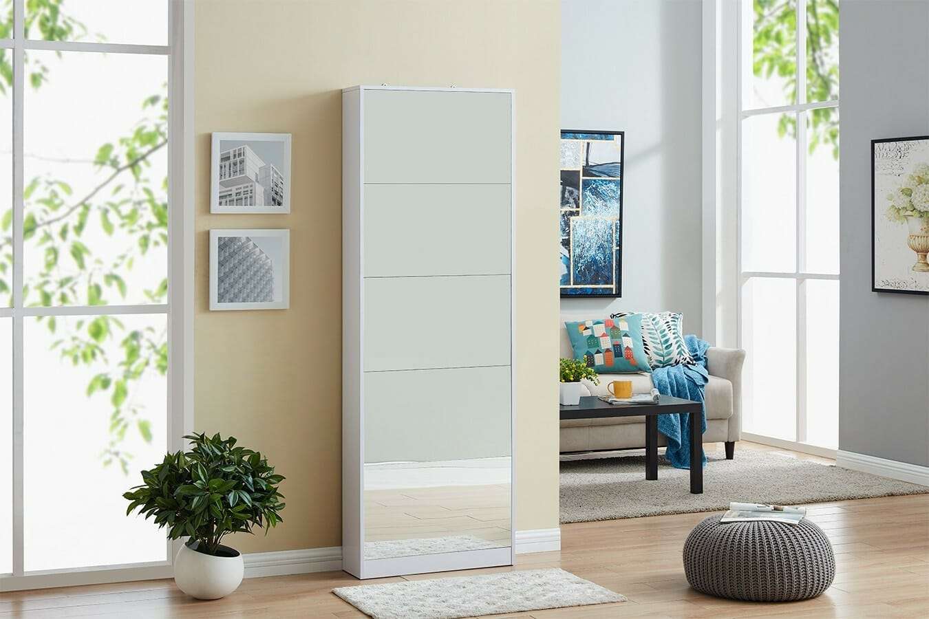 Feel Furniture - Schoenenkast met spiegel 