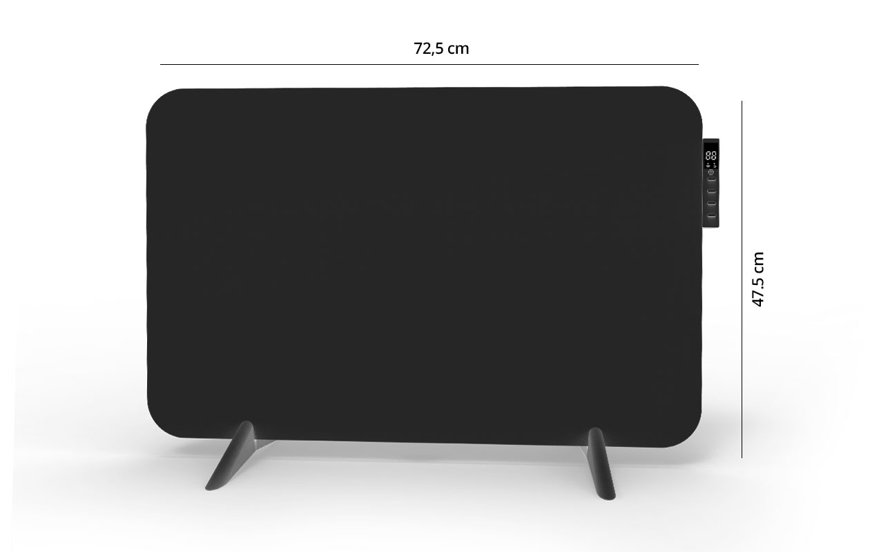 FlinQ slimme infrarood paneelverwarming - zwart