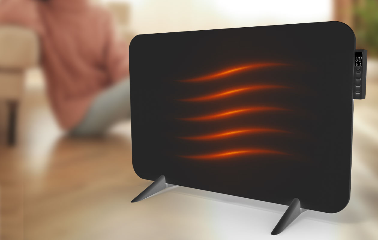 FlinQ slimme infrarood paneelverwarming - zwart