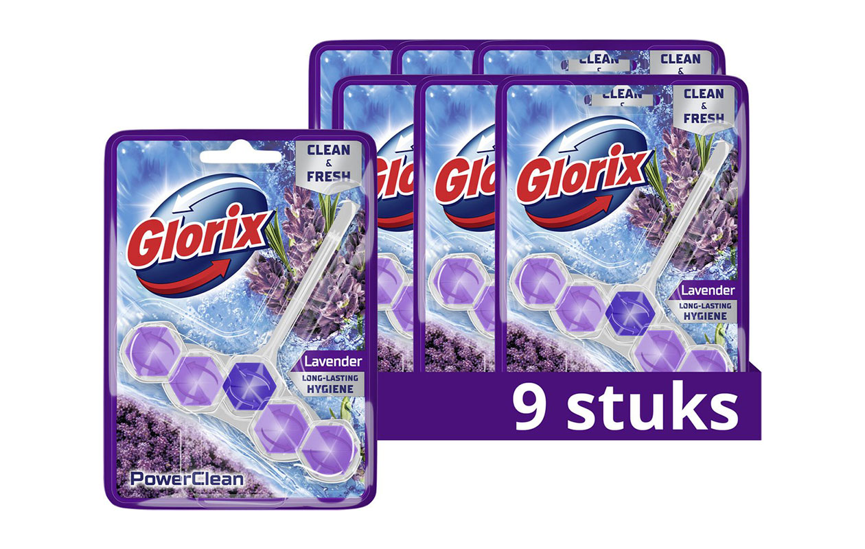 Glorix WC-blok Lavendel – (9x55 g)