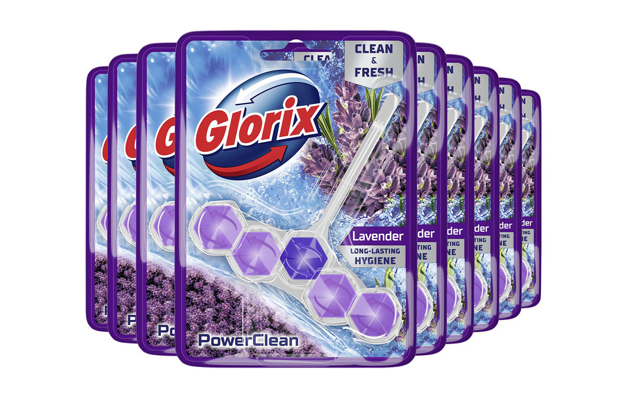 Glorix WC-blok Lavendel – (9x55 g)