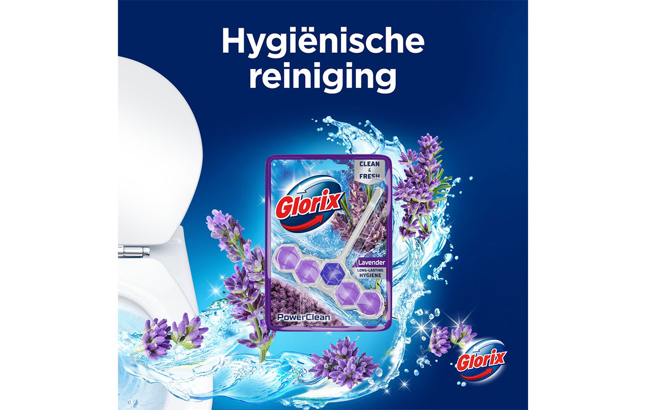 Glorix WC-blok Lavendel – (9x55 g)