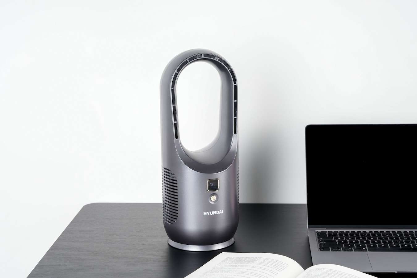 Hyundai Electronics - Bladeless ventilator - Desk edition - 3 snelheden - Donkergrijs