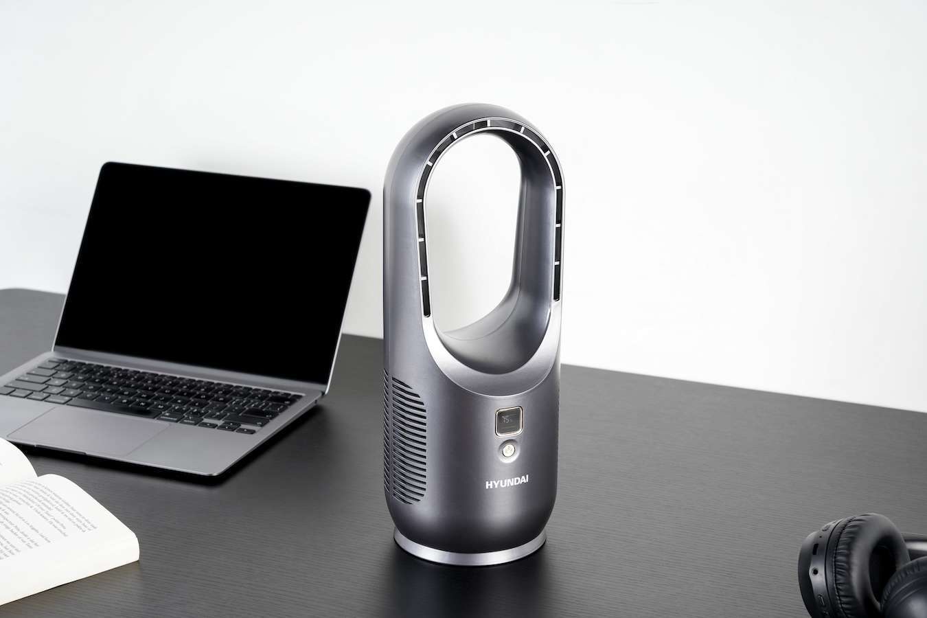 Hyundai Electronics - Bladeless ventilator - Desk edition - 3 snelheden - Donkergrijs
