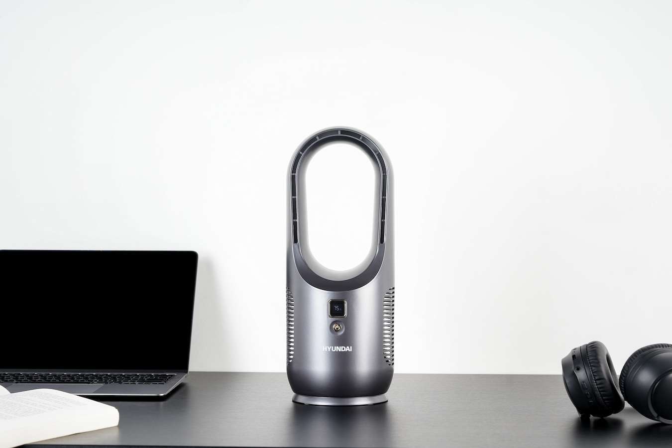 Hyundai Electronics - Bladeless ventilator - Desk edition - 3 snelheden - Donkergrijs