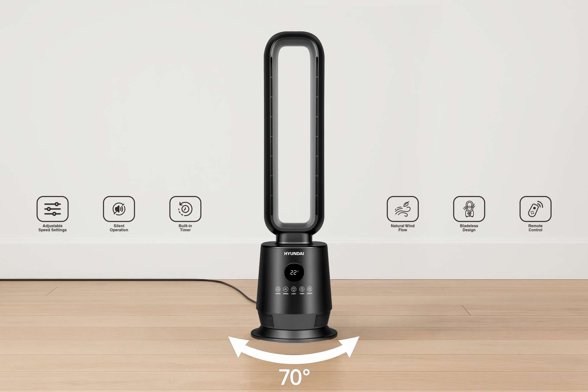 Hyundai Electronics: Bladeless ventilator -Zwart