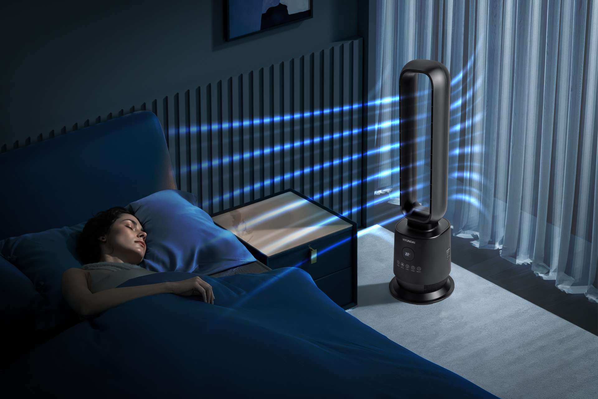 Hyundai Electronics: Bladeless ventilator -Zwart