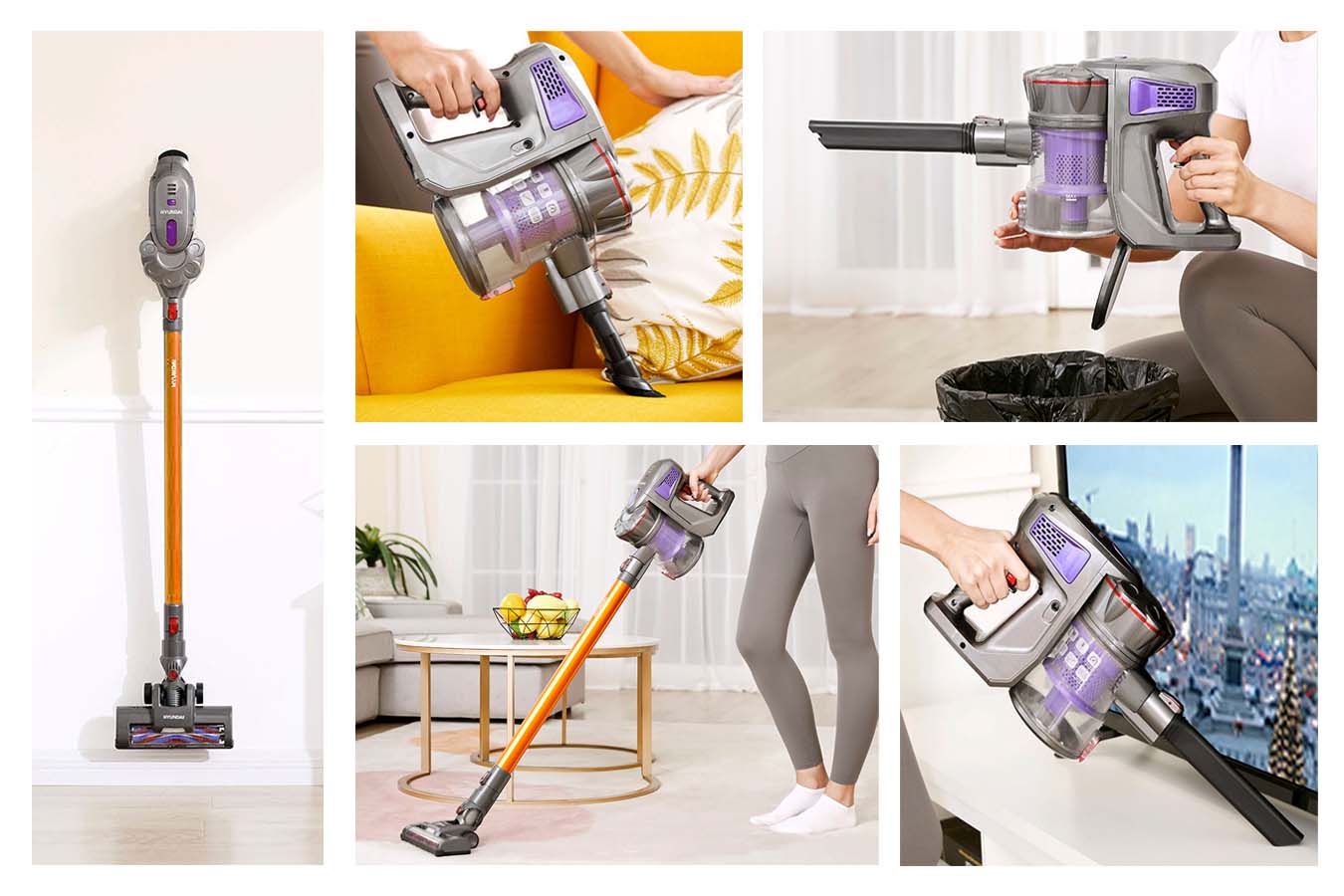 Hyundai Electronics - Draadloze steelstofzuiger - 100 watt - Rainbow