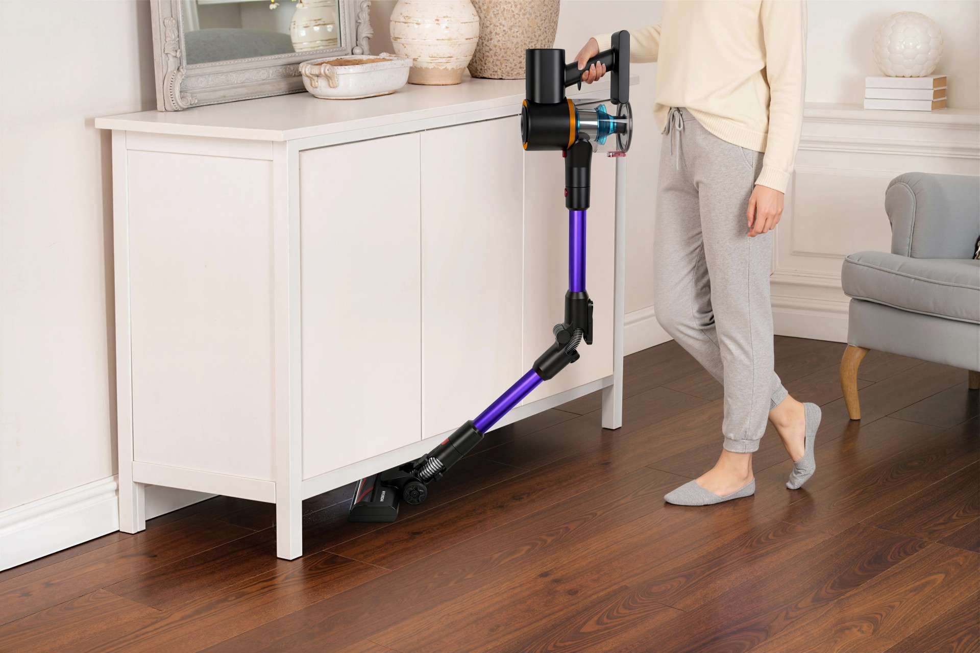 Hyundai Electronics - Aspirateur balai sans fil à tube articulé