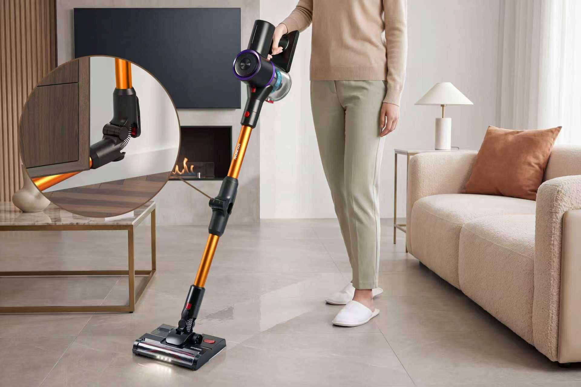 Hyundai Electronics - Aspirateur balai sans fil - 140 W Flexi Pro Sunrise