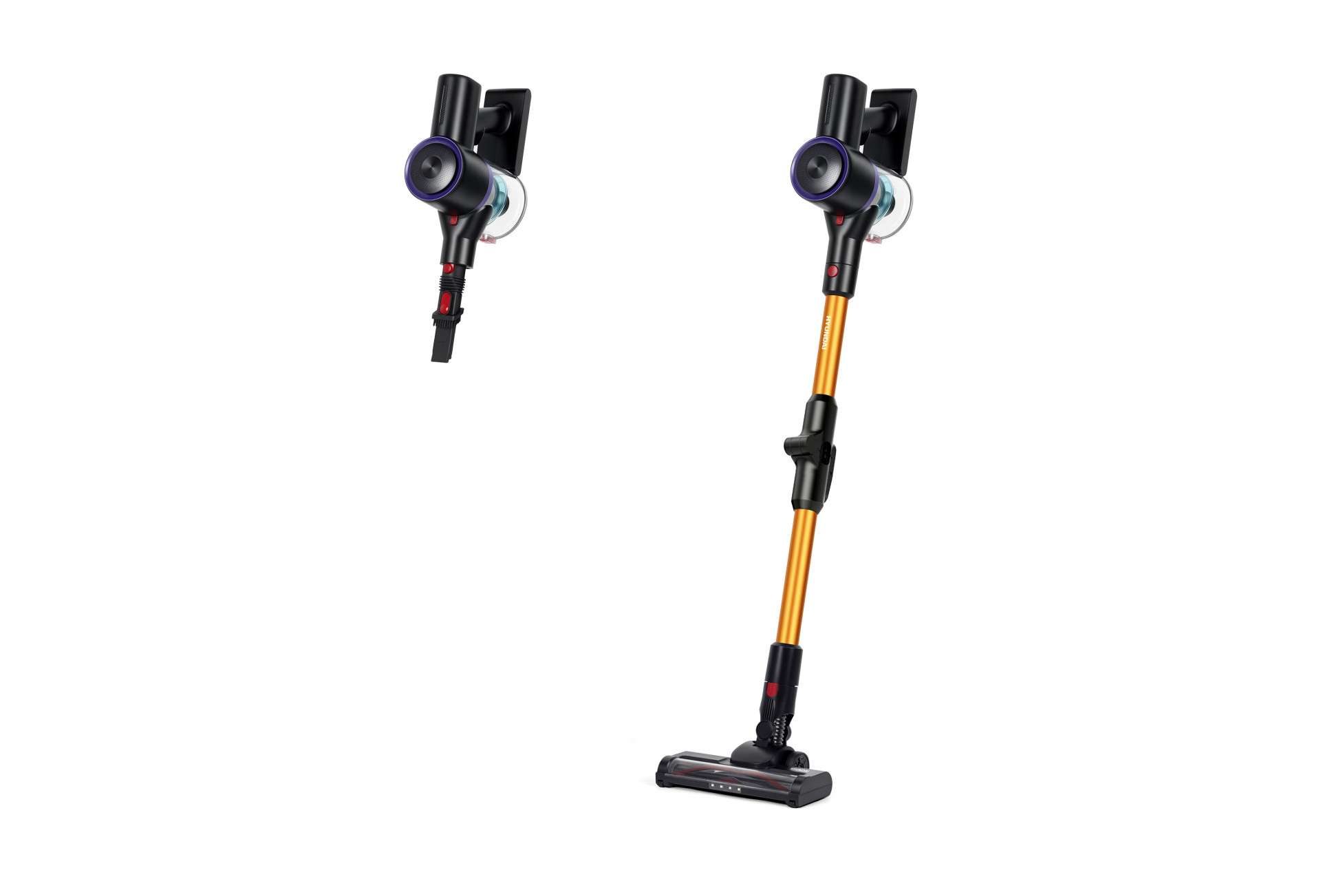 Hyundai Electronics - Draadloze Steelstofzuiger - 140W Flexi Pro - Sunrise - Met Knikstang