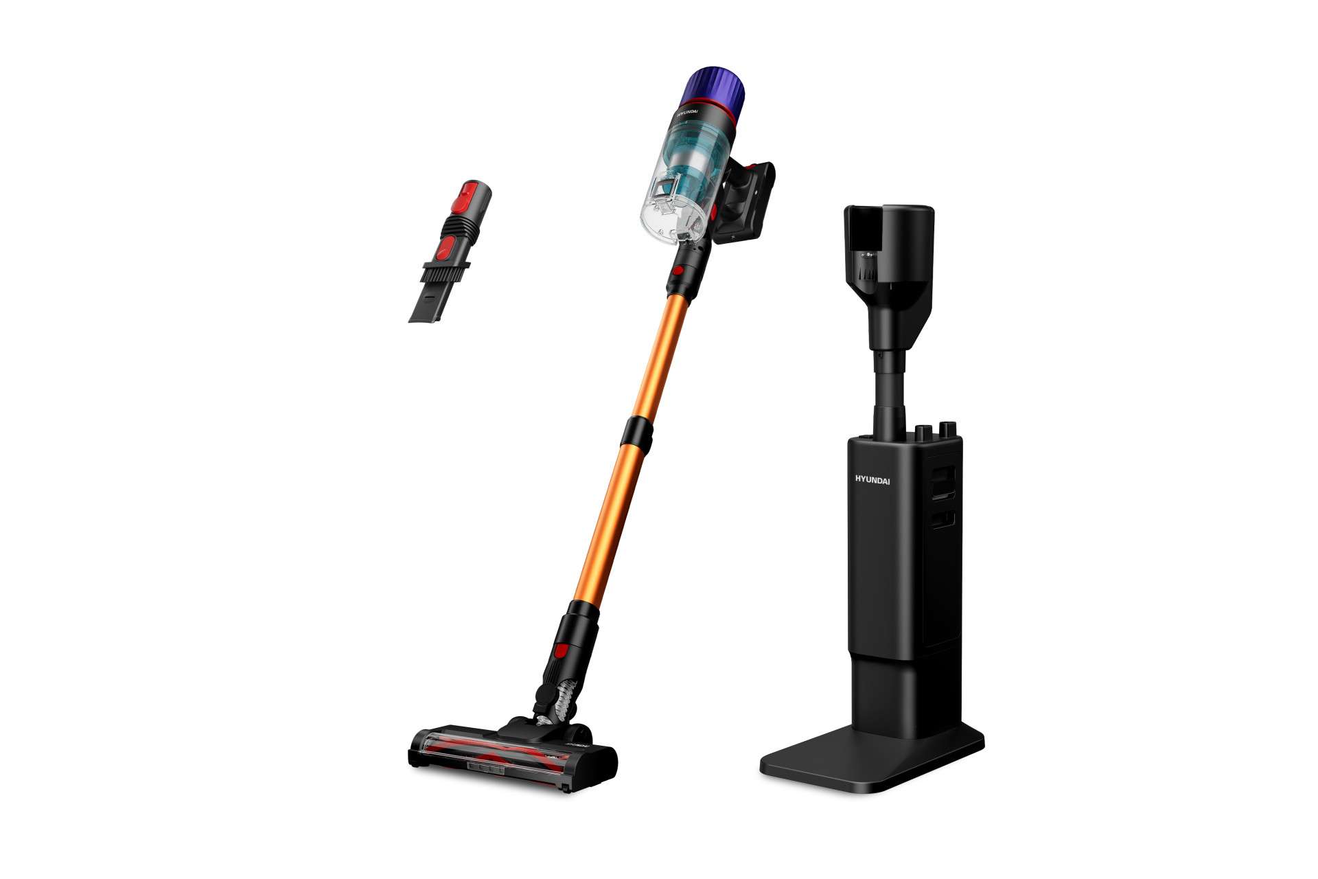 Hyundai Steelstofzuiger met Oplaad- & Leegstation – Vortex Pro