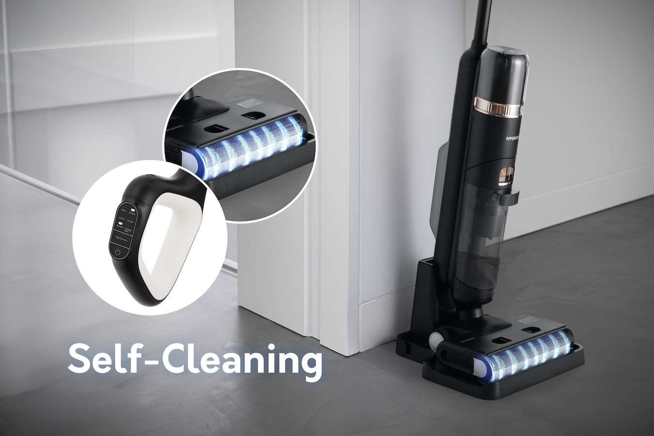 Hyundai Electronics – Draadloze Wet & Dry Vloerreiniger met dweil en zuigfunctie – Stealth