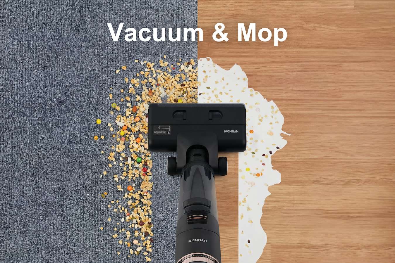 Hyundai Electronics – Draadloze Wet & Dry Vloerreiniger met dweil en zuigfunctie – Stealth