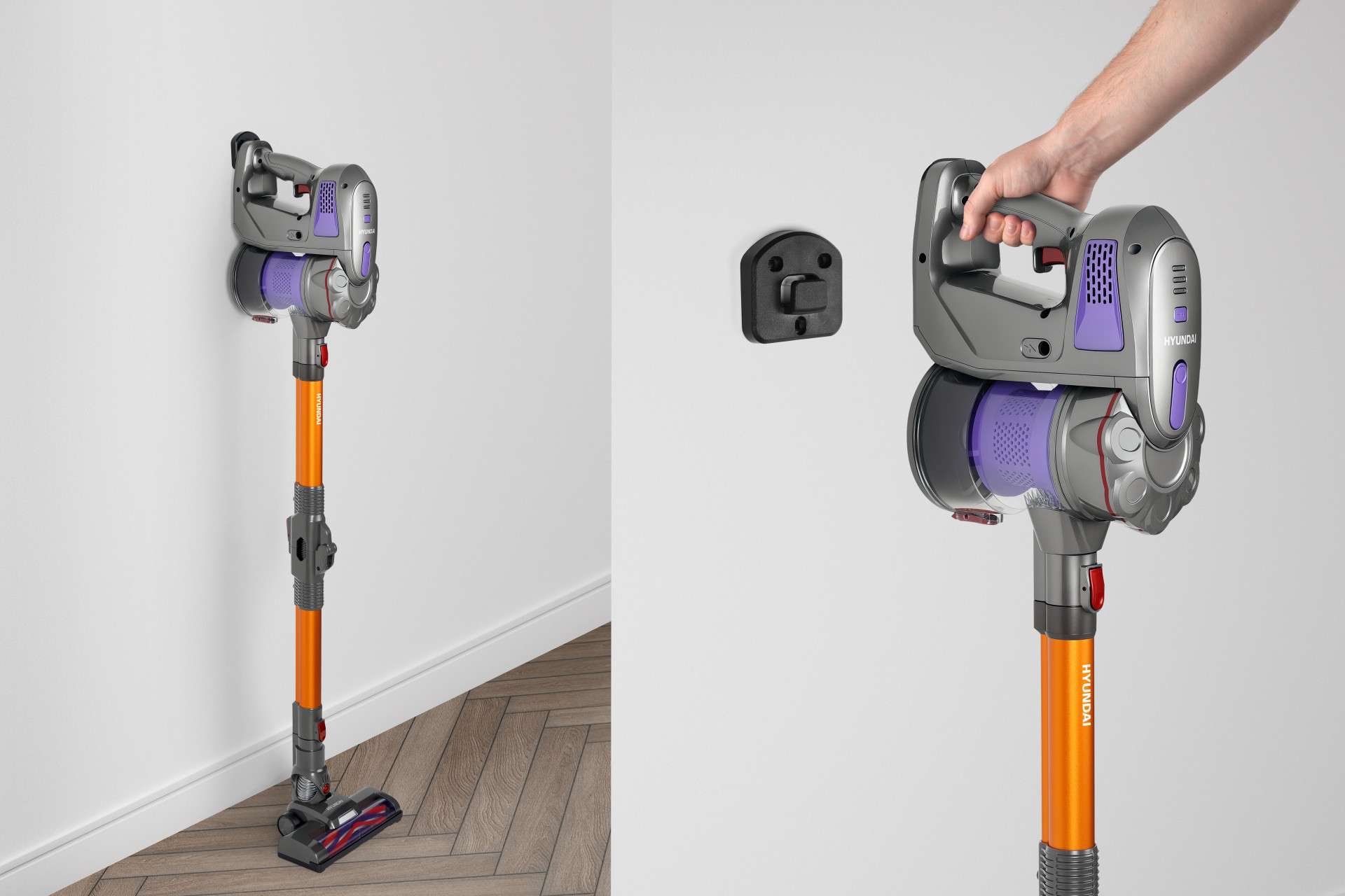 Hyundai Electronics - Flexibele draadloze steelstofzuiger met knikstang