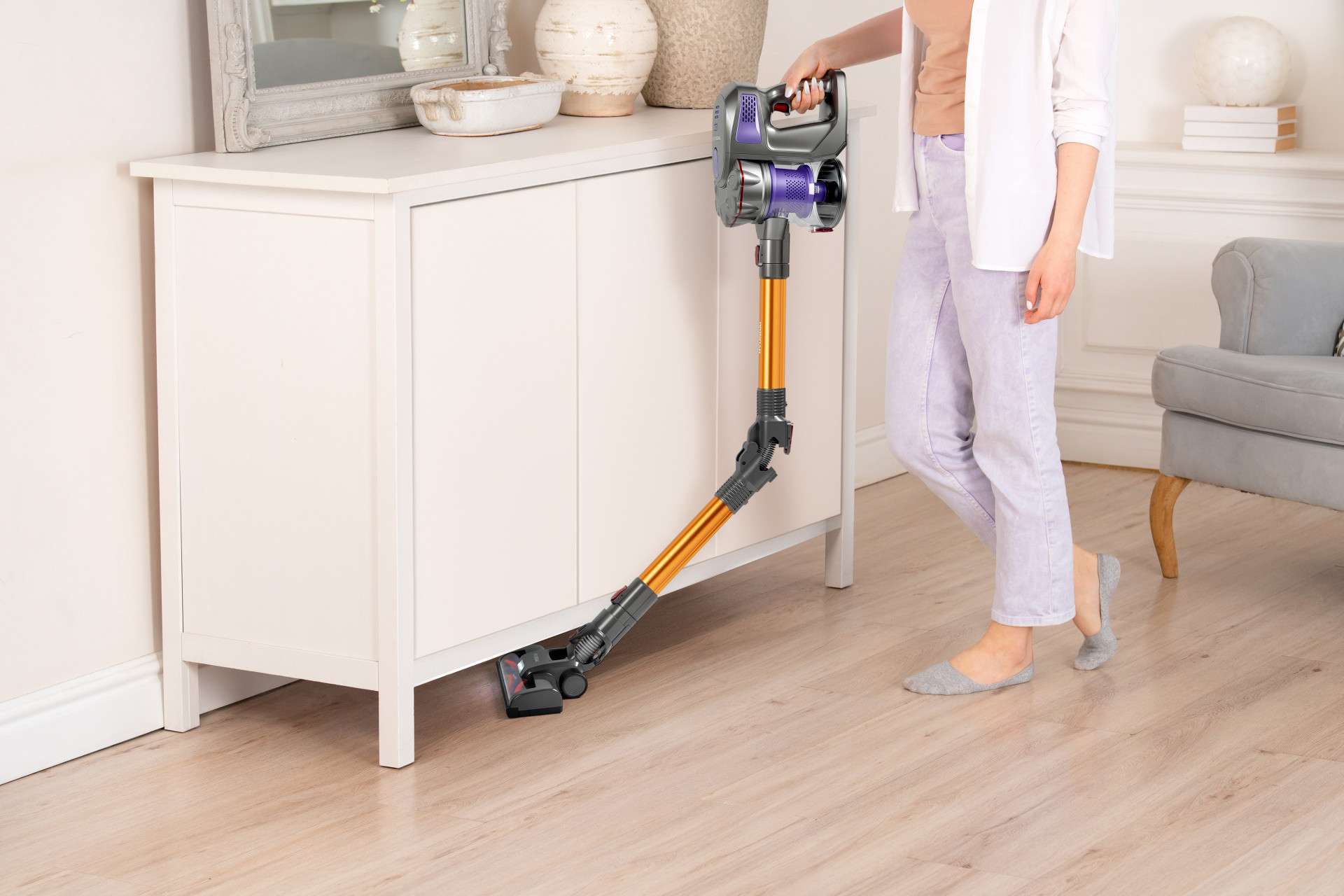 Hyundai Electronics - Flexibele draadloze steelstofzuiger met knikstang