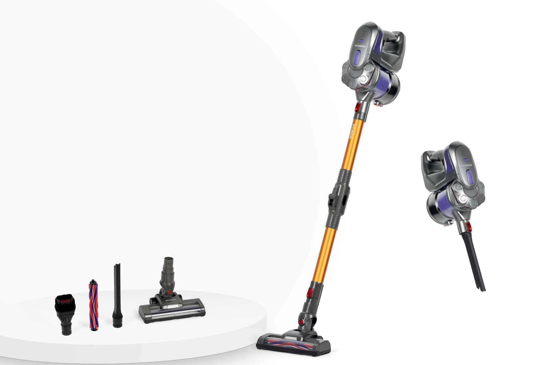Hyundai Electronics - Flexibele draadloze steelstofzuiger met knikstang