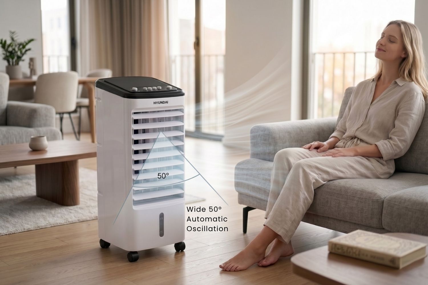 Hyundai Aircooler met 3 snelheden en waterkoeling