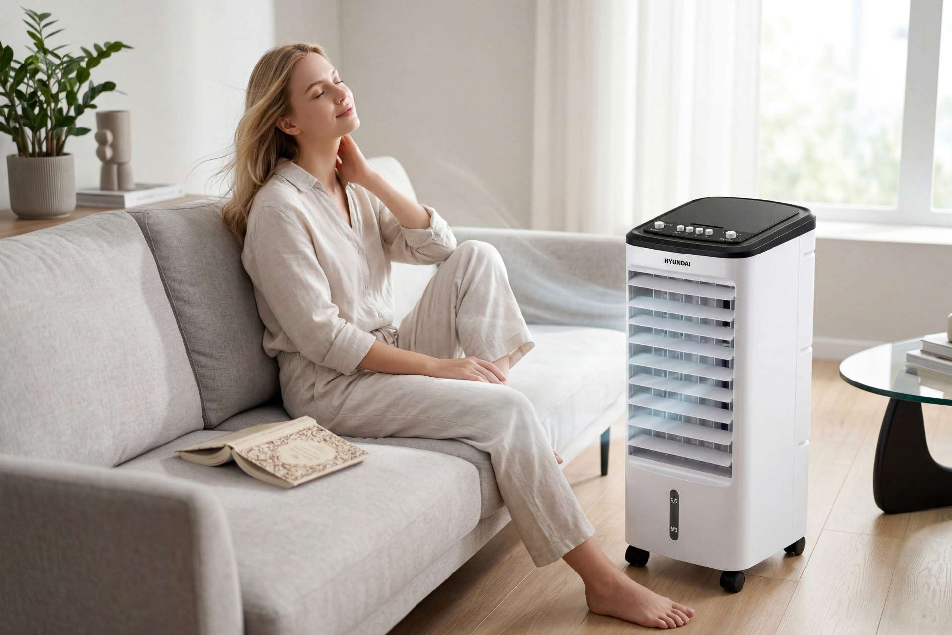 Hyundai Aircooler met 3 snelheden en waterkoeling