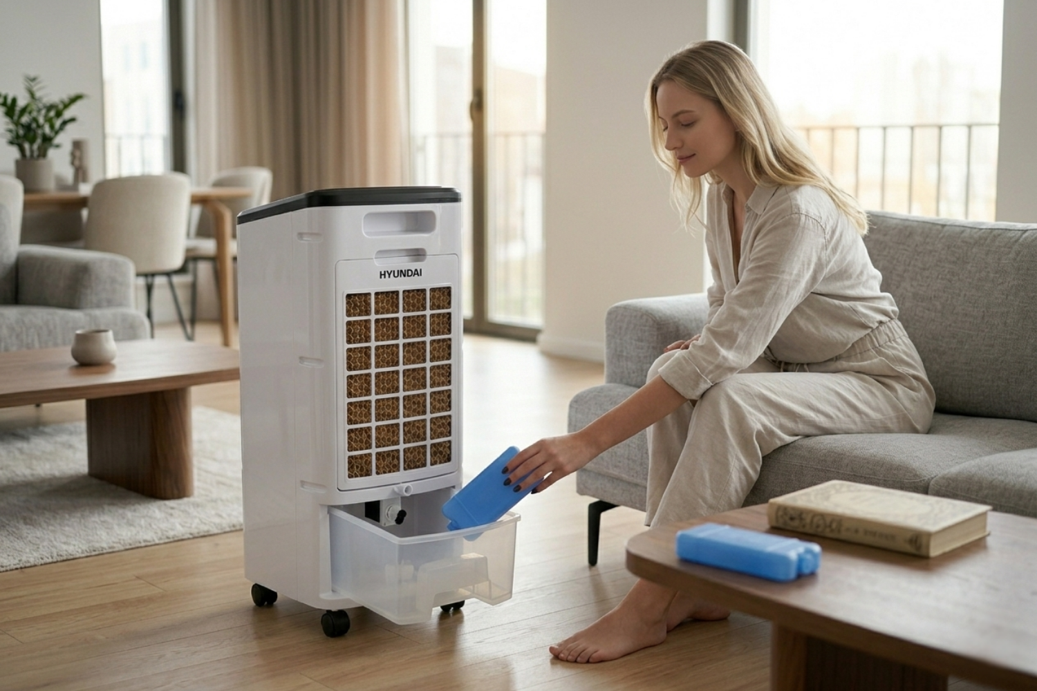 Hyundai Aircooler met 3 snelheden en waterkoeling