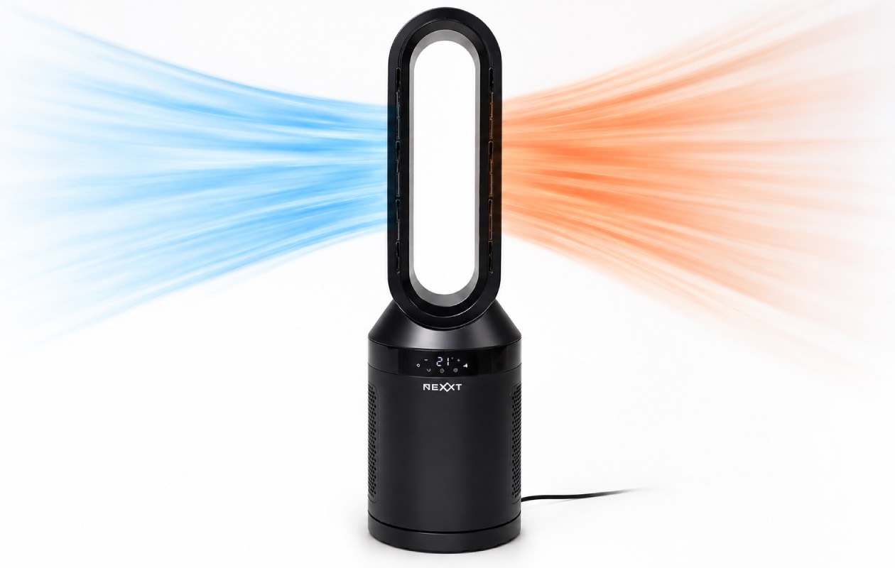 Nexxt - 2 in 1 Bladloze heater XXL - Zwart