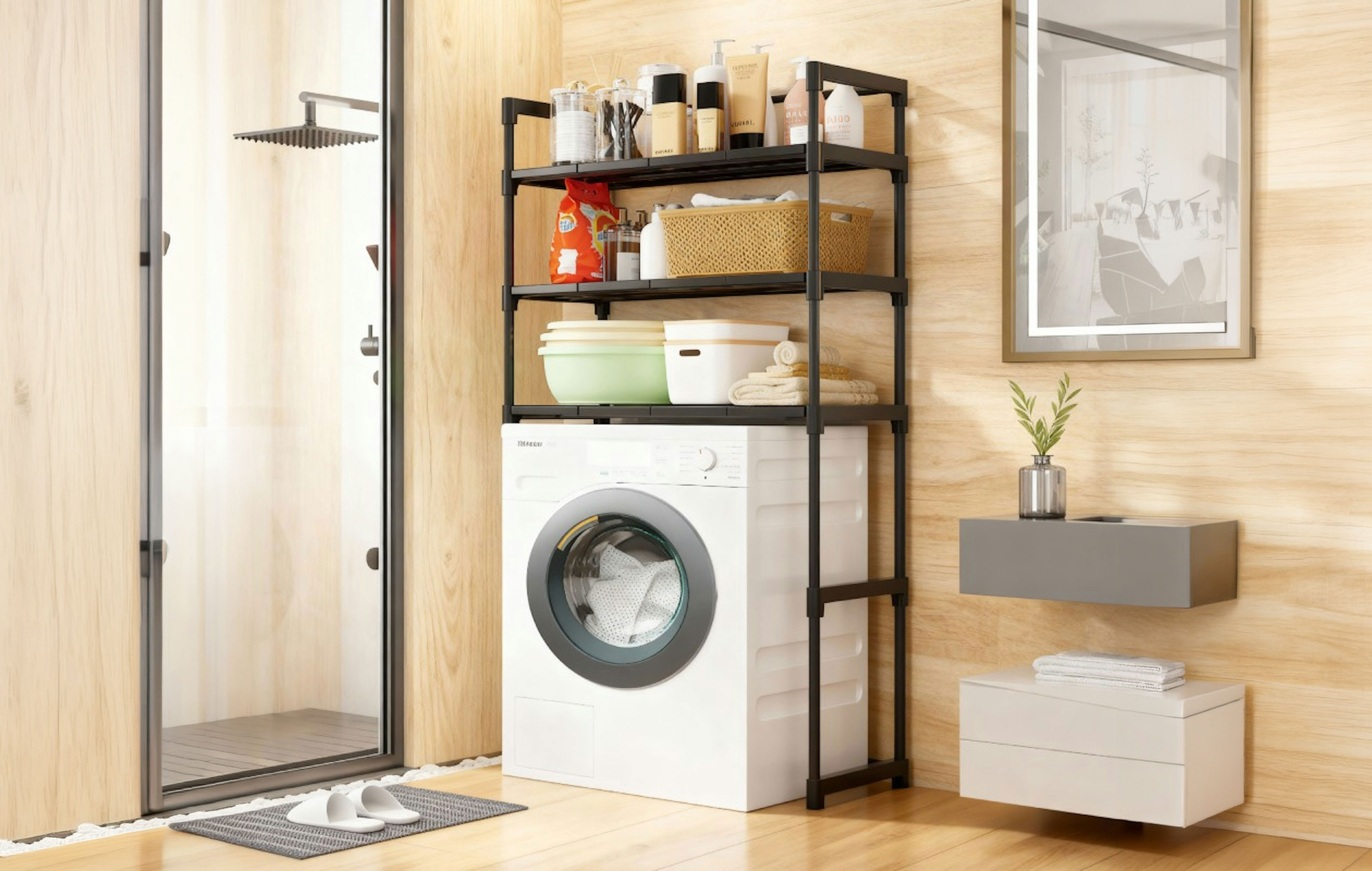 Nexxt - Rack de rangement & buanderie Noir