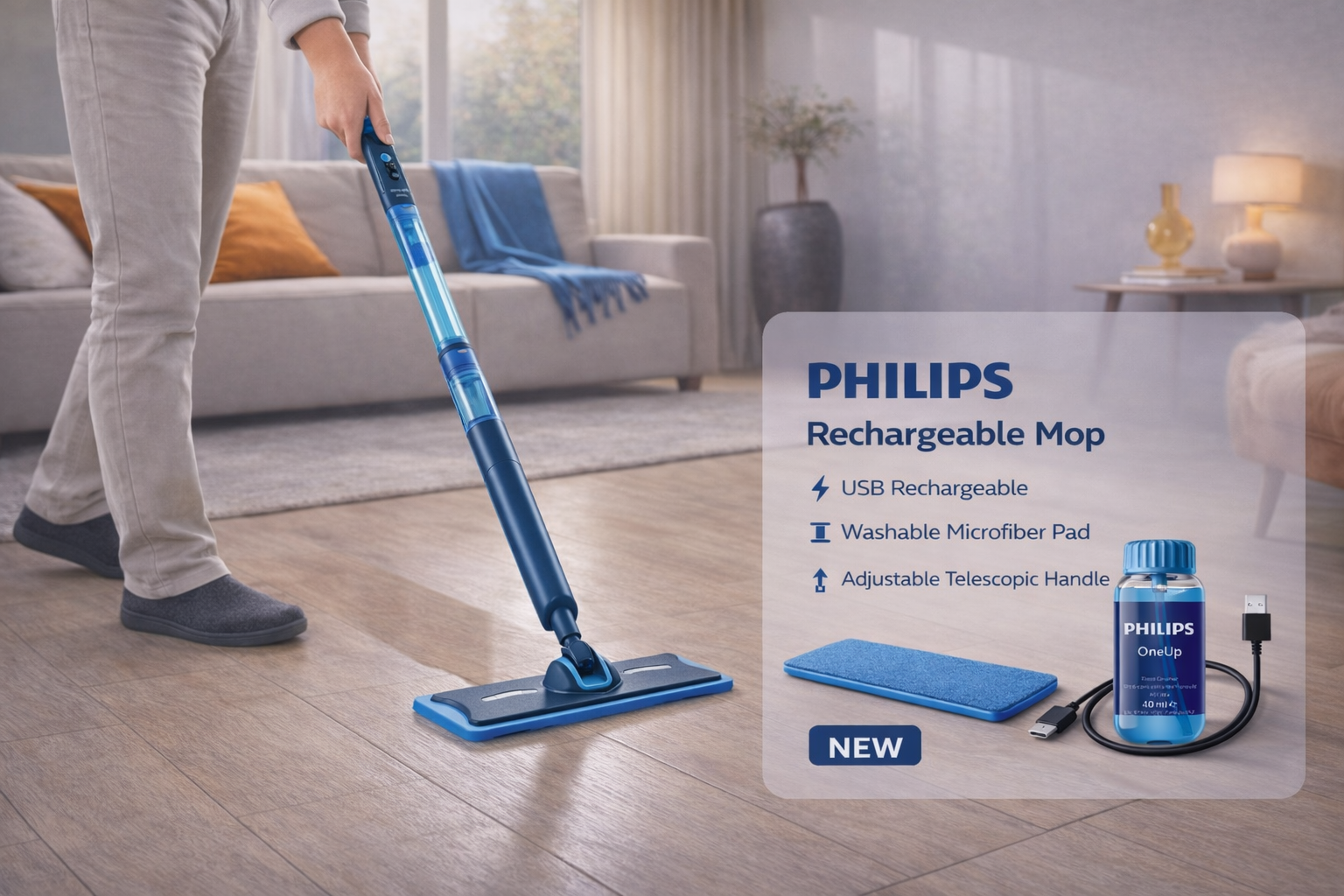 Philips OneUp elektrische dweil 5000 Series