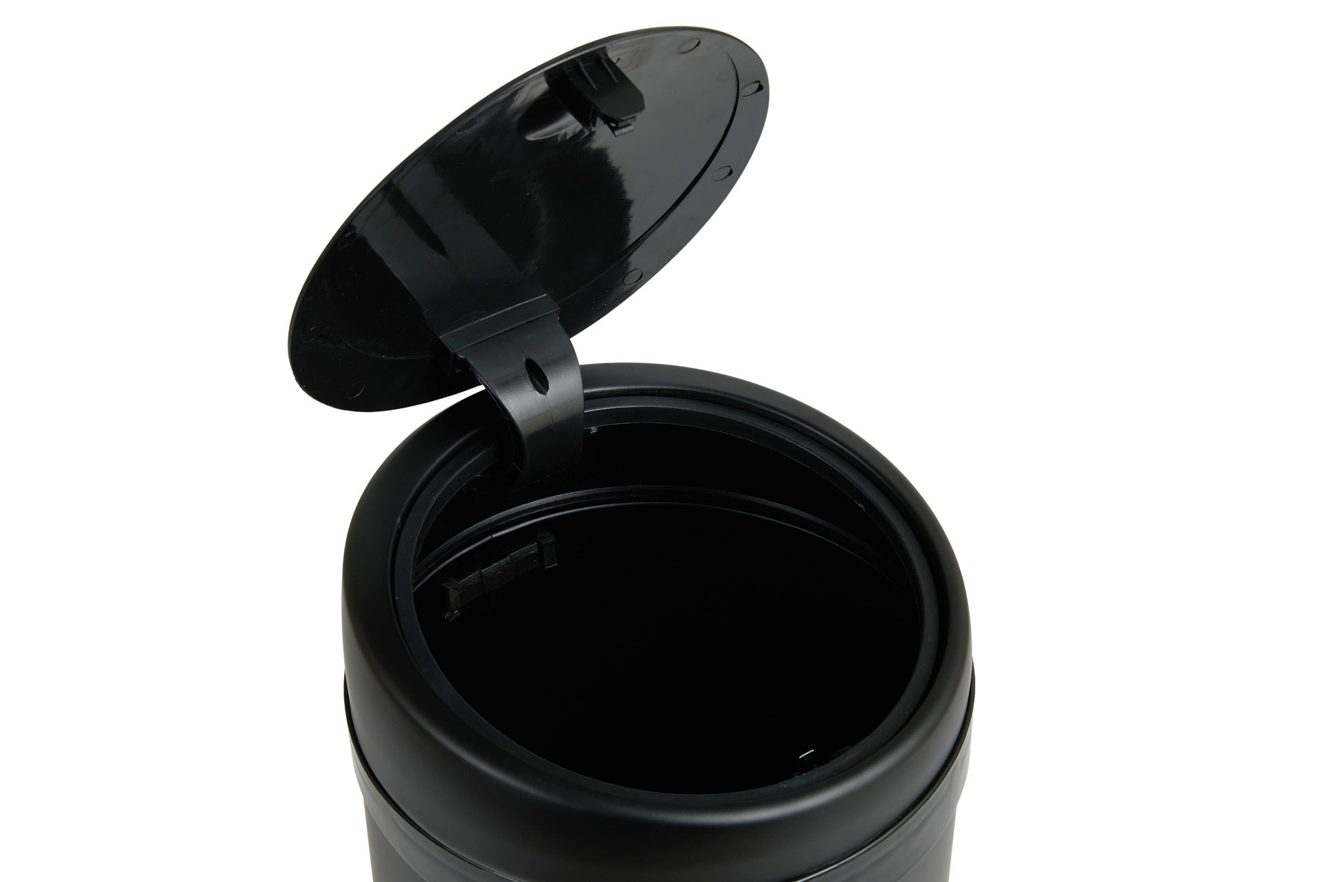 Poubelle ronde 50 L - Noir mat