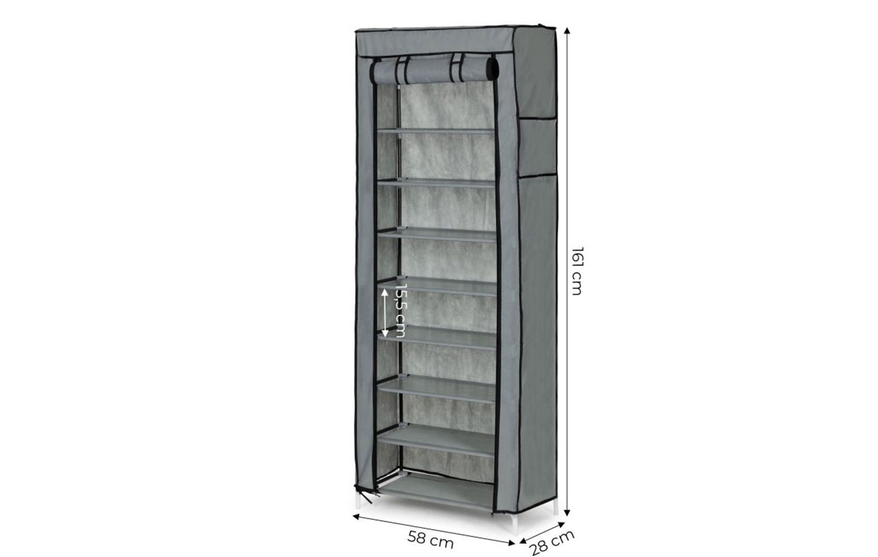 Textiele Kast met Planken – Kleding & Schoenen