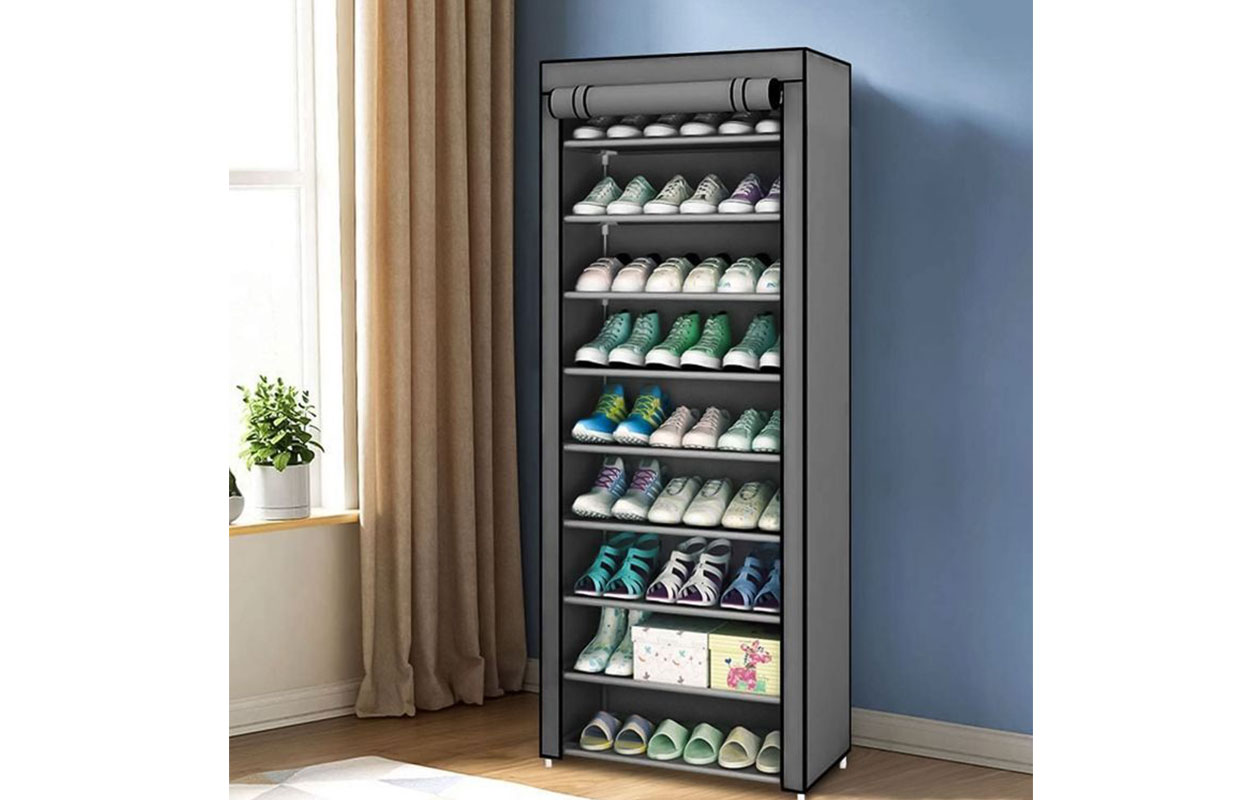 Textiele Kast met Planken – Kleding & Schoenen