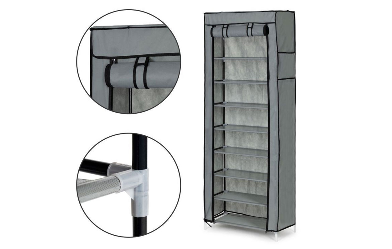 Textiele Kast met Planken – Kleding & Schoenen