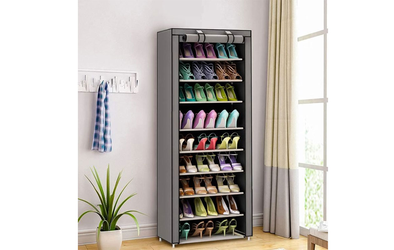 Textiele Kast met Planken – Kleding & Schoenen
