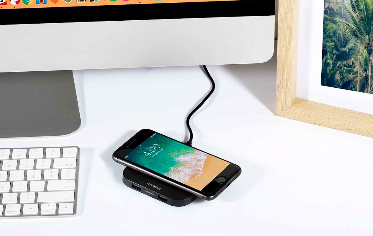 Hyundai draadloze oplader met USB