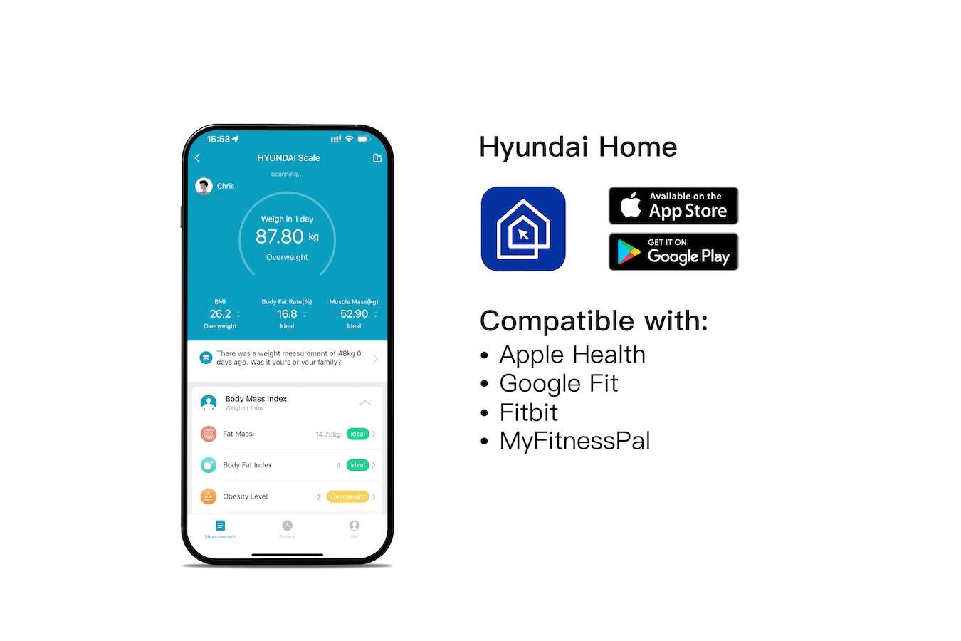 Hyundai Home - Digitale personenweegschaal