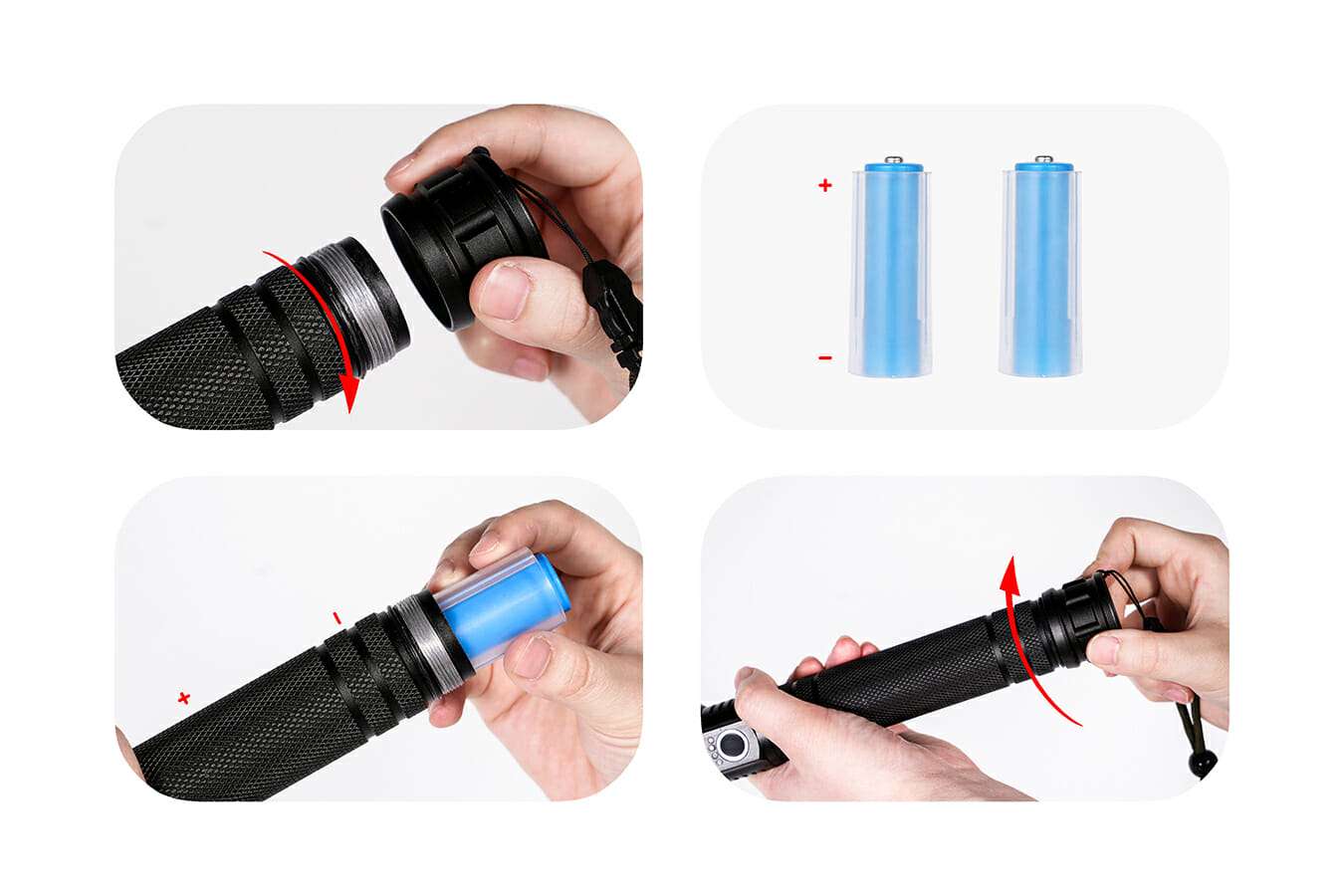 Hyundai Lighting - Lampe de poche en aluminium rechargeable via USB